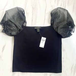 NWT House of Harlow 1960 Puff Sleeve Top